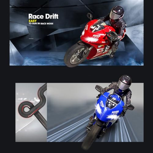 Remote Control Dual-Motor Self-Balancing Motorcycle 2.4G 1/6 Blue W342775