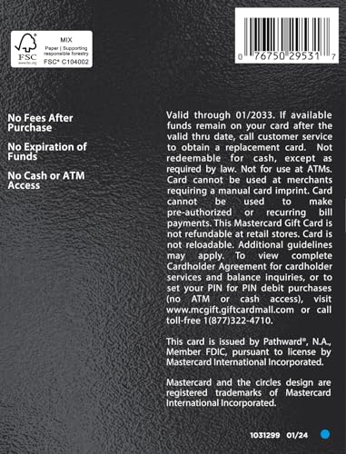 Mastercard Gift Card W826812