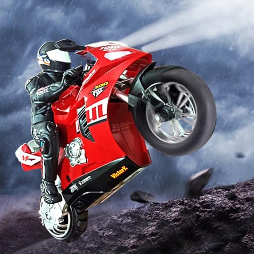 Remote Control Dual-Motor Self-Balancing Motorcycle 2.4G 1/6 Blue W342775