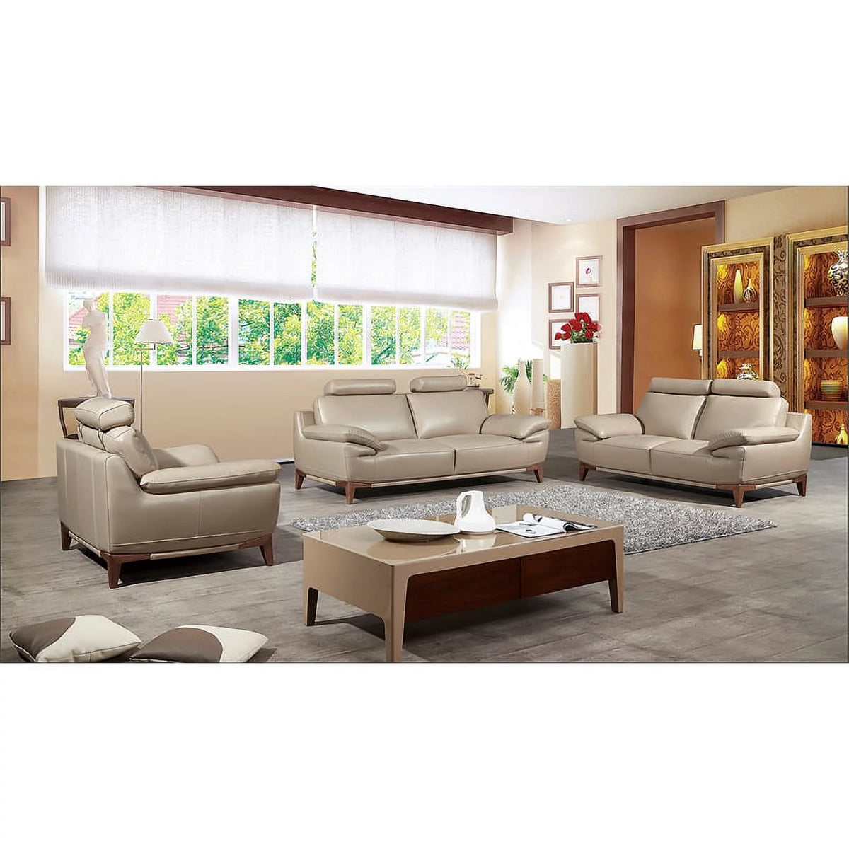 Tan Italian Full Leather Sofa B375