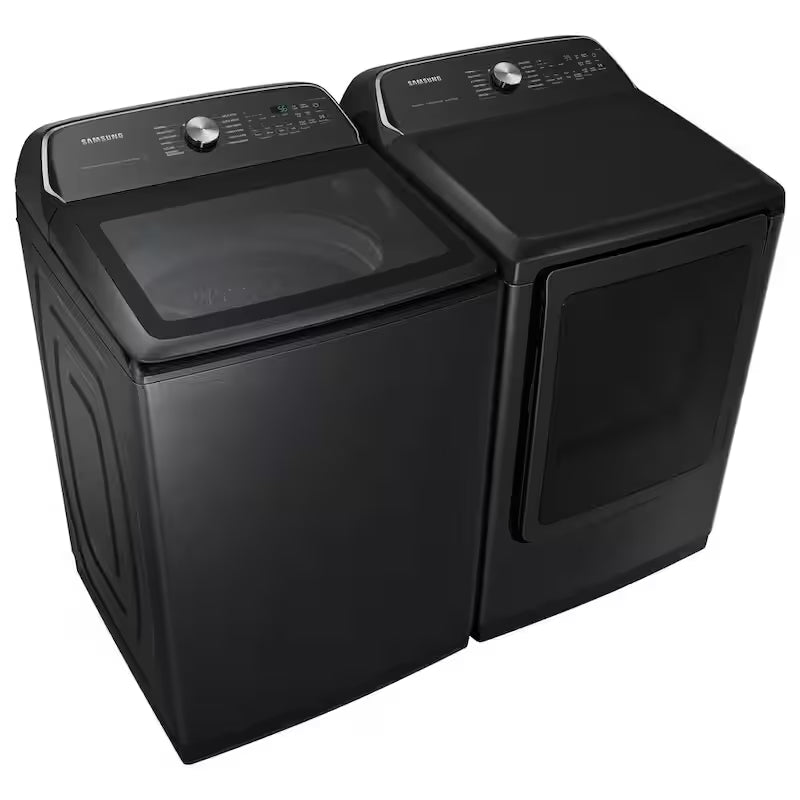 7.4 cu. ft. Vented Smart Front Load Gas Dryer with Steam Sanitize+ in Brushed Black U213