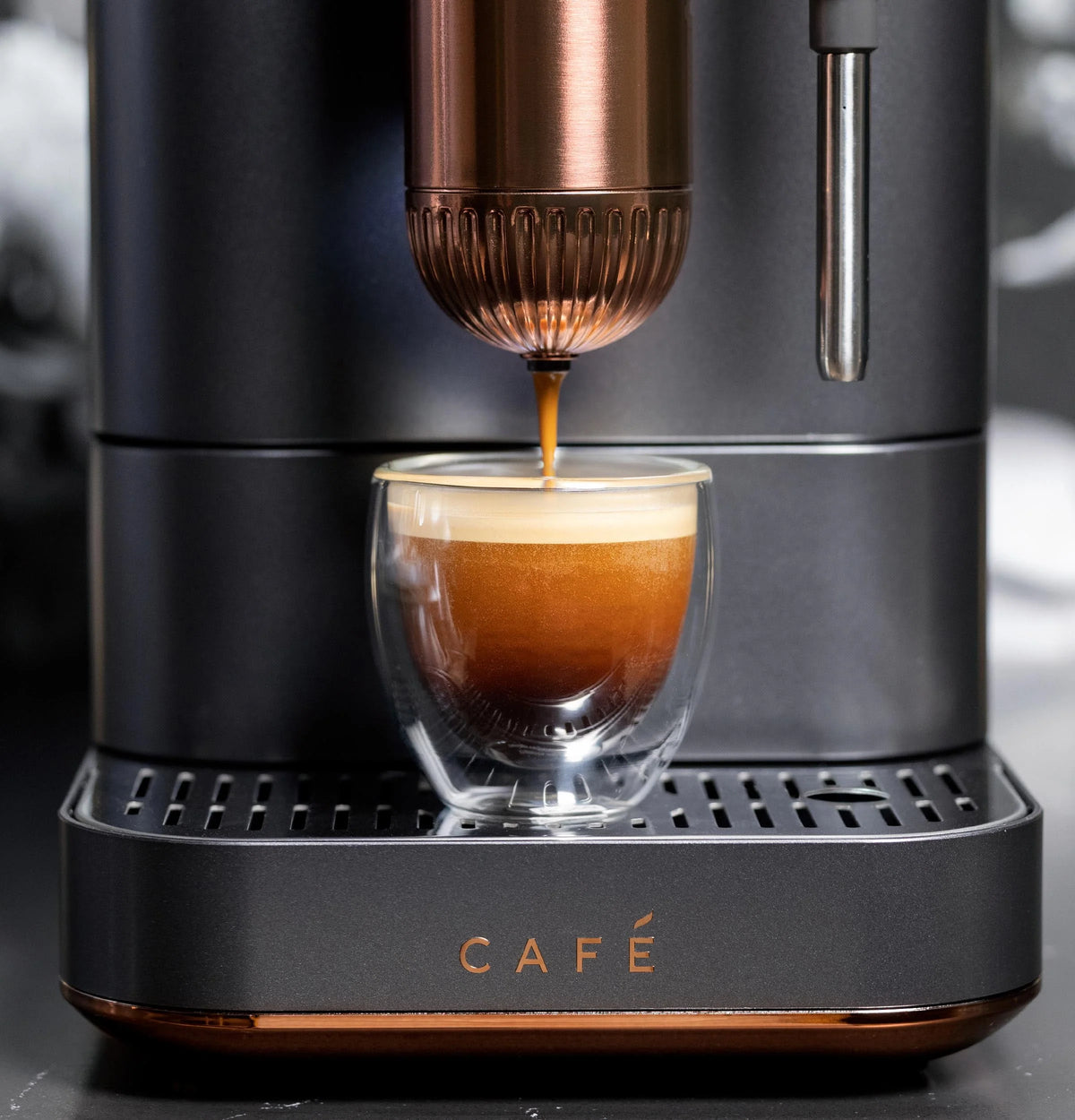 Automatic Espresso Machine with Milk Frother and Bean Grinder, Matte Black, 1.2 Liter U667
