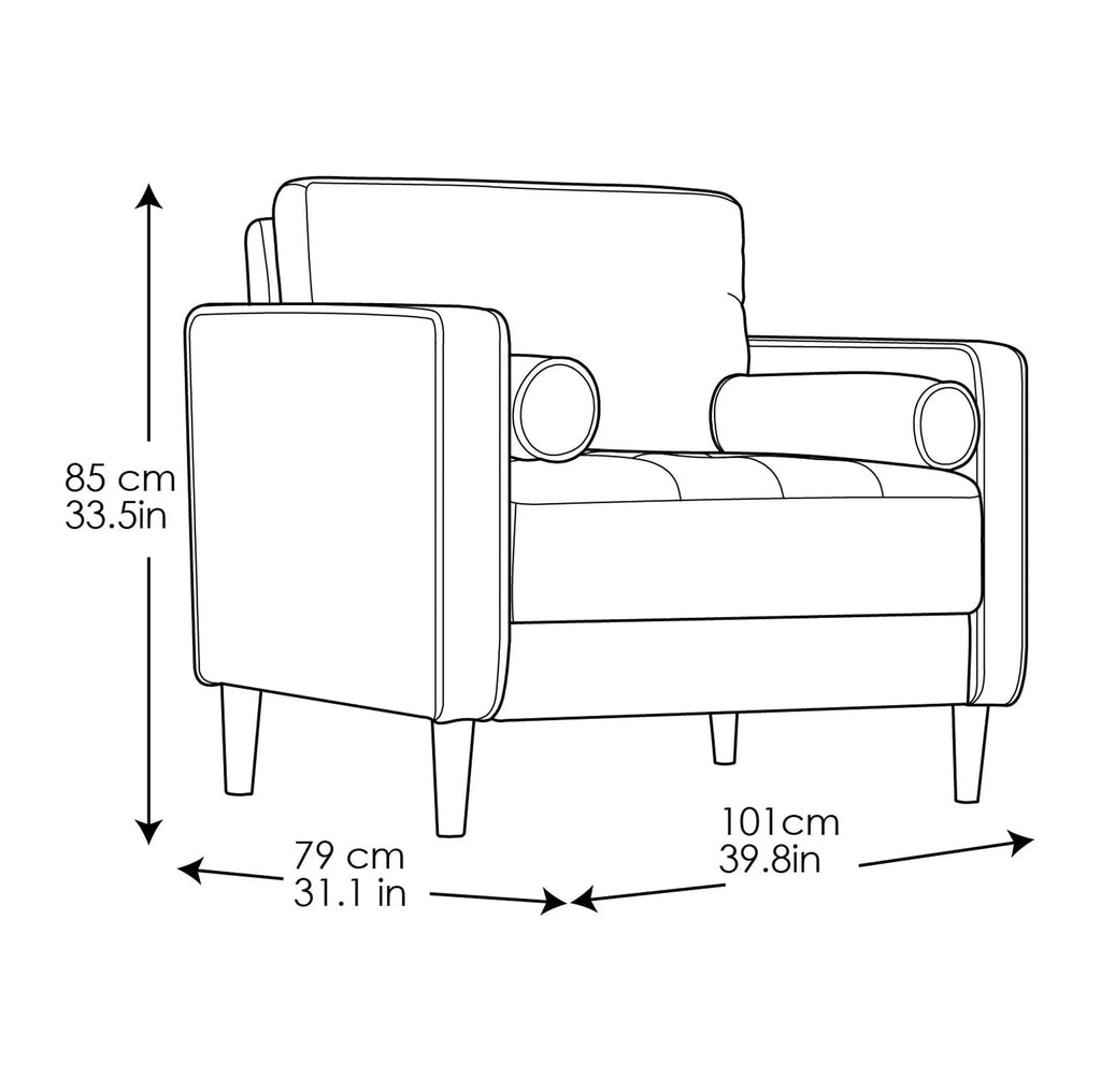 Navy Blue Fabric Lounge Chair O580763