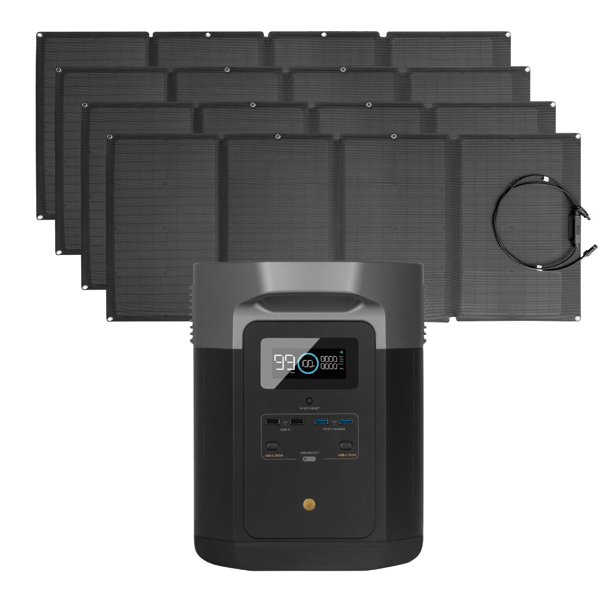 Portable Power Station and 4 x Portable Solar Panel K545453