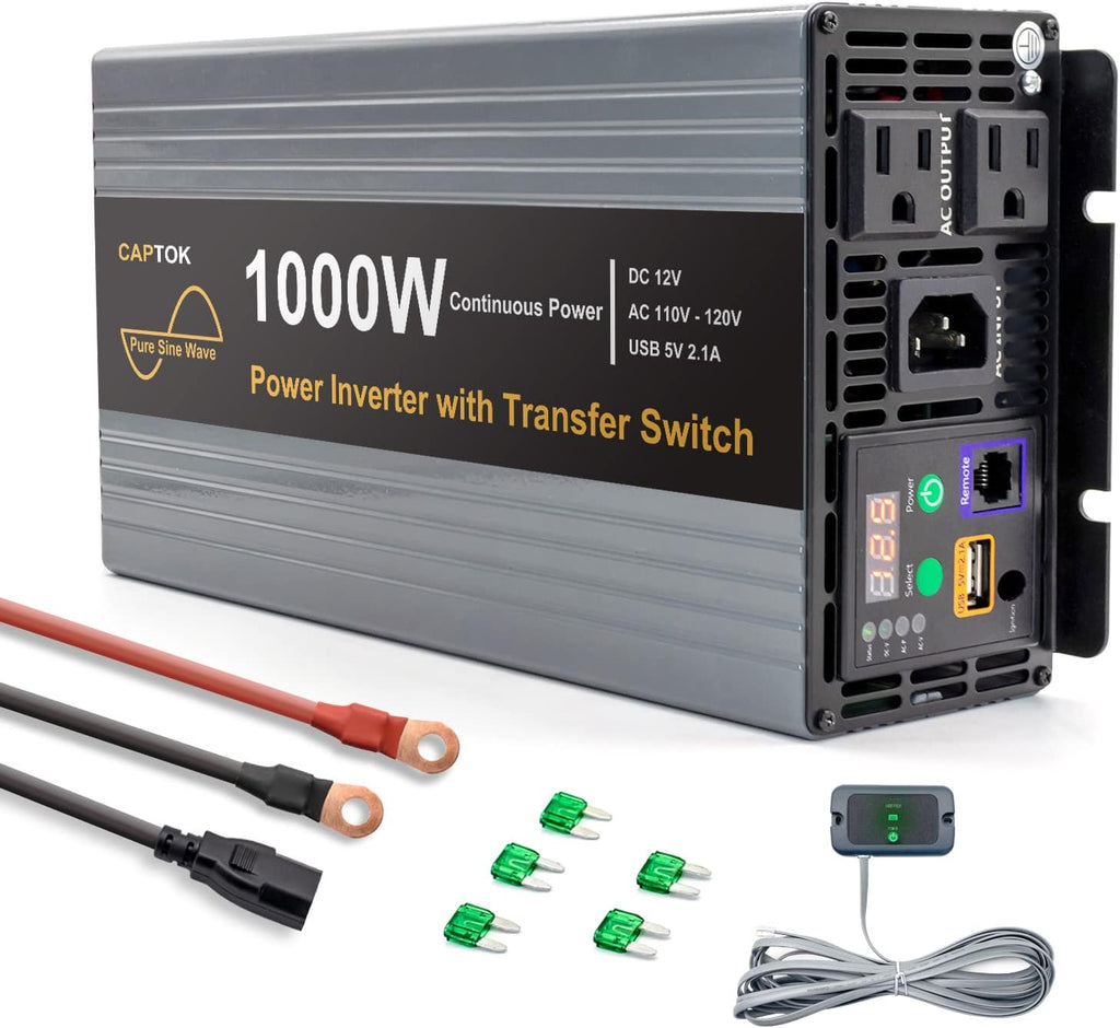Pure Sine Wave Power Inverter 1000w with Automatic Transfer Switch Y9092