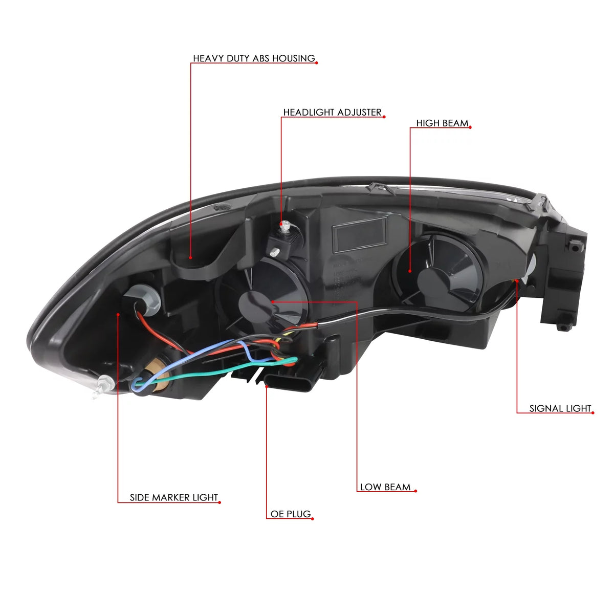 Black Housing Amber Corner Headlight Assembly W72768