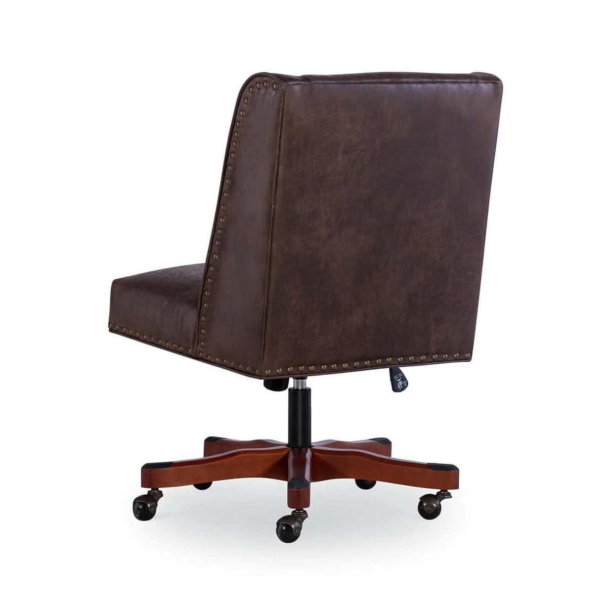 Wood Upholstered Office Chair in Brown T3691