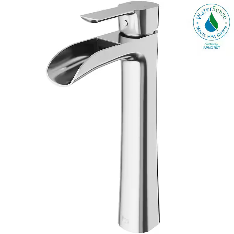 Single Handle Vessel Faucet in Brushed Nickel E60055