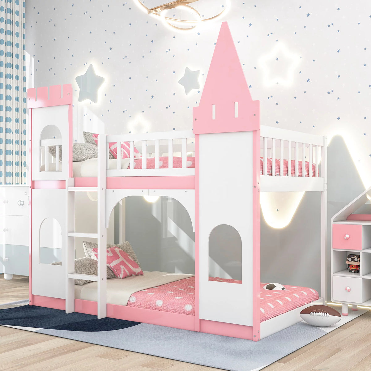 Twin Over Twin Bunk Bed With Ladder R9536