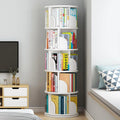 5 Tier Rotating Bookshelf White J75079