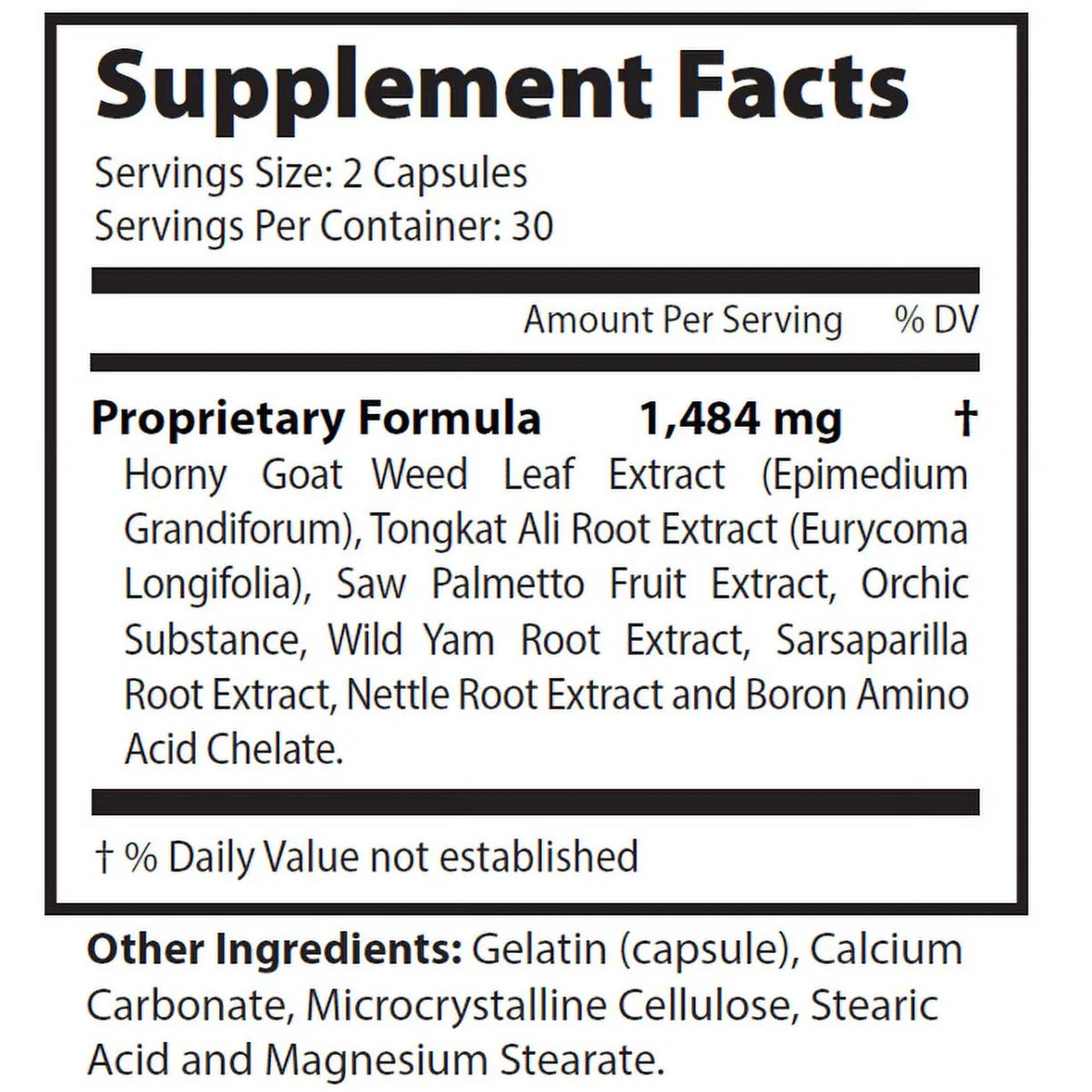 Men’s Health Supplement 1484mg 120 Capsules H19512