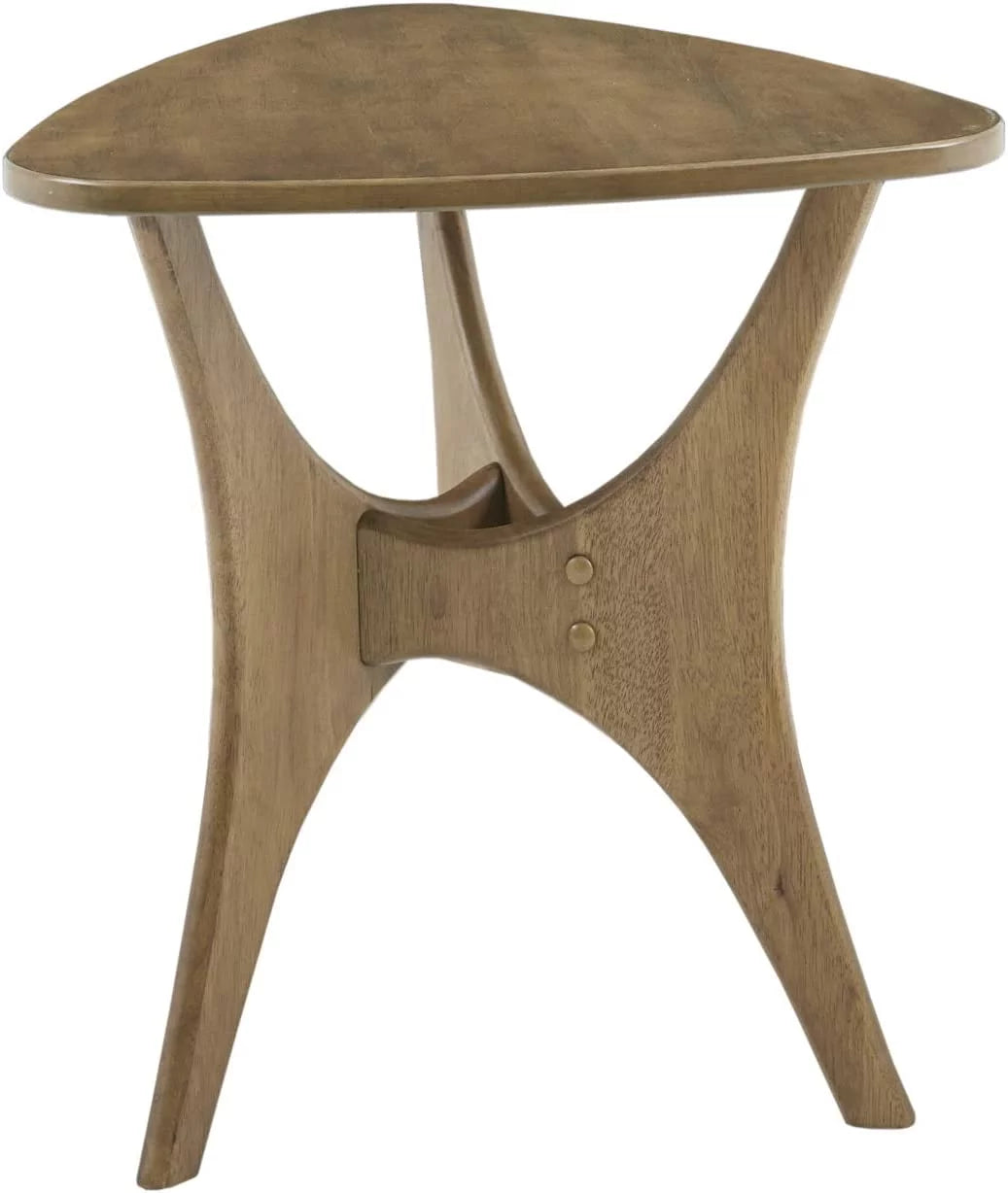 Light Brown Triangle Sofa Table with Solid Wood Legs D640954