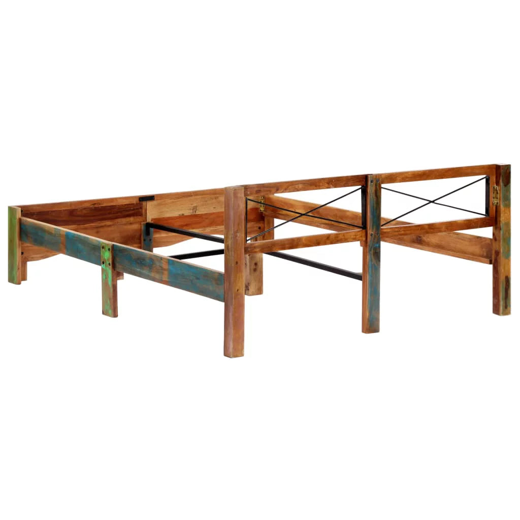 Solid Reclaimed Wood Bed Frame 63"x78.7" A86405