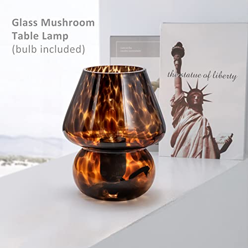 Pink Glass Dimmable Mushroom Table Lamp U245701