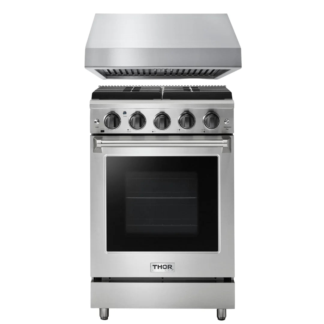 24 Propane Gas Range and Range Hood I6849