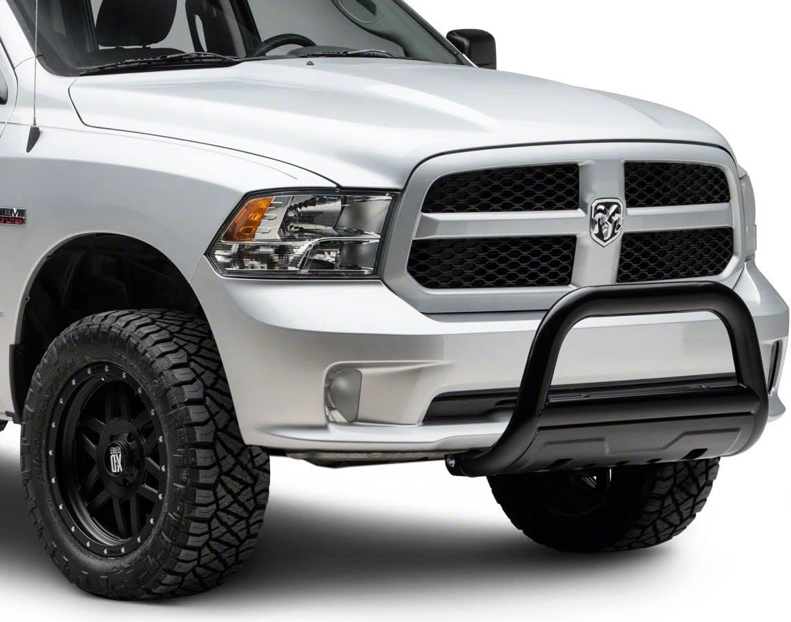 Black 3.50-Inch Oval Bull Bar with Skid Plate P79206