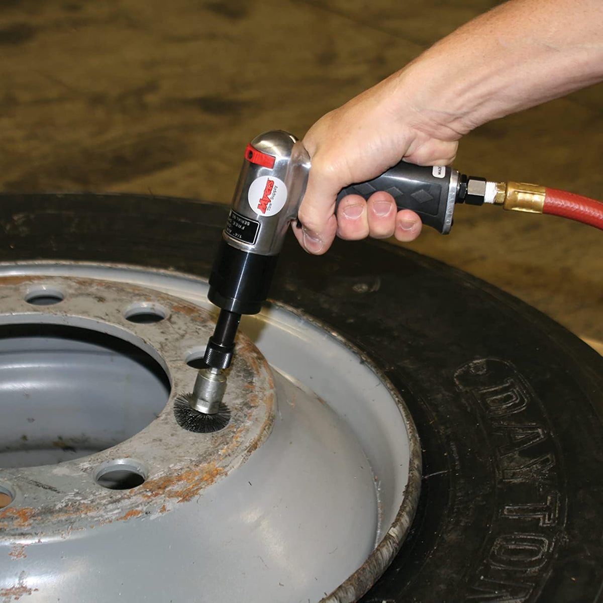 Wheel Nut & Stud Cleaning Kit with Air Tool and Brushes C807793