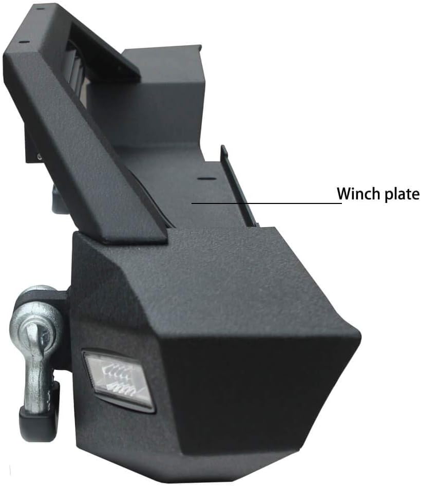 Front and Rear Bumper with Textured Black LED Lights Winch Plate Tire Carrier C264187