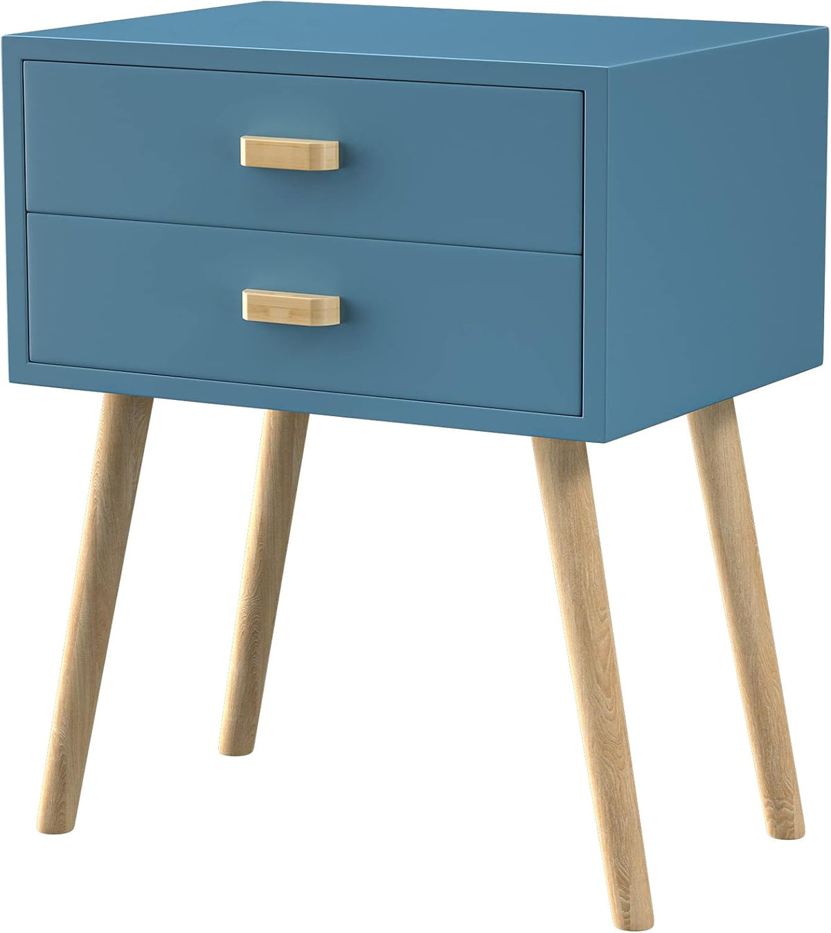 White 2 Drawer Wood Nightstand X19599
