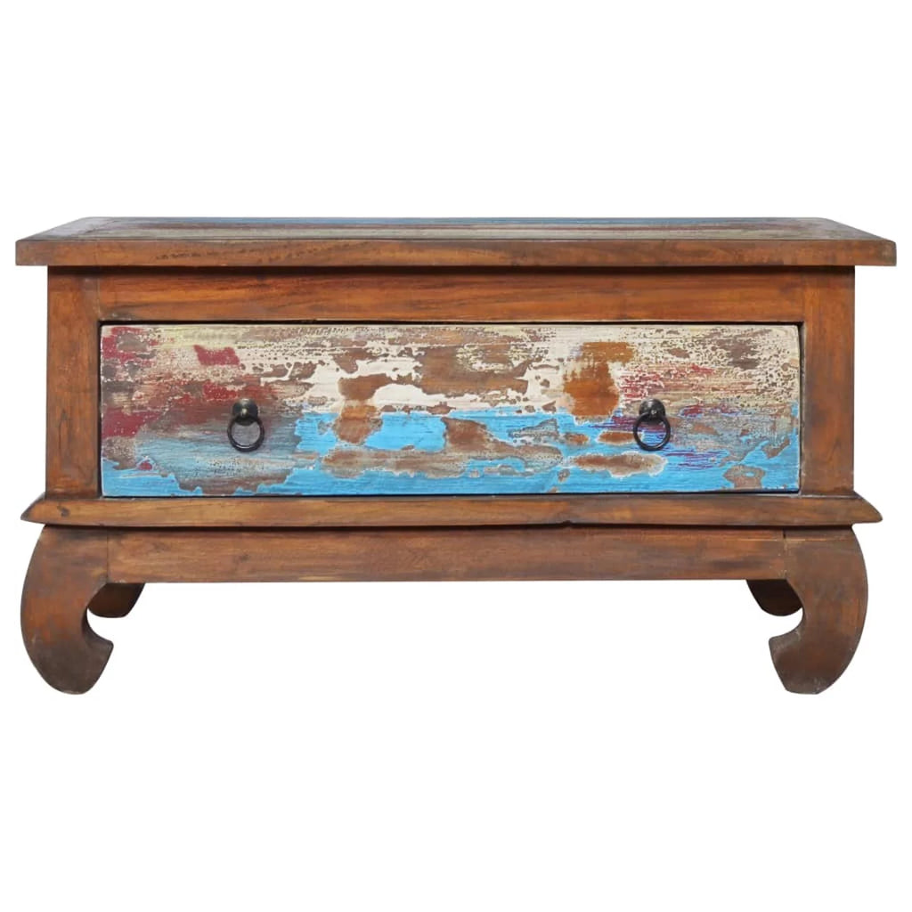 Coffee Table with Storage Drawer Reclaimed Teak Wood B673