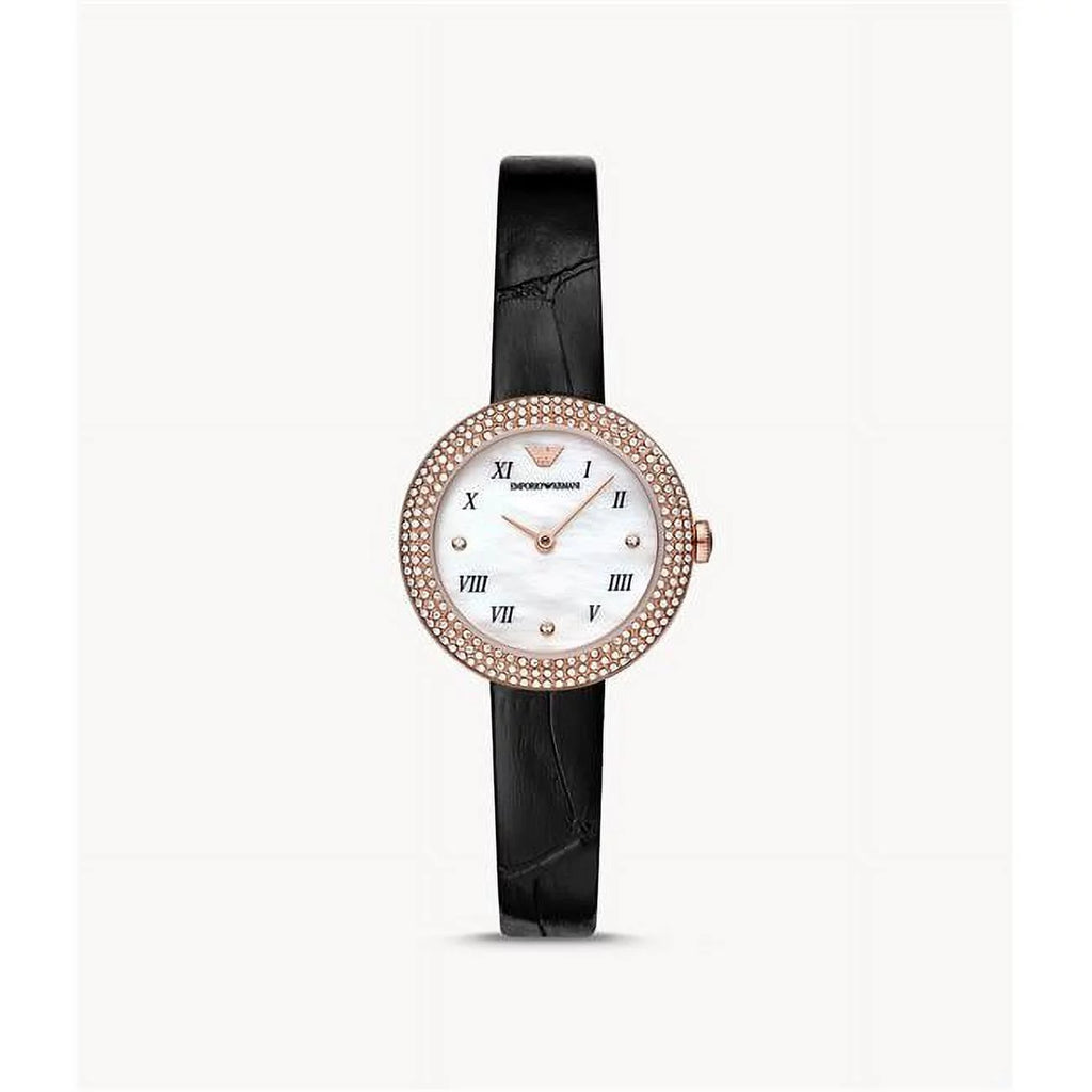 Rose Gold-Tone Leather Stainless Steel Watch Y74732