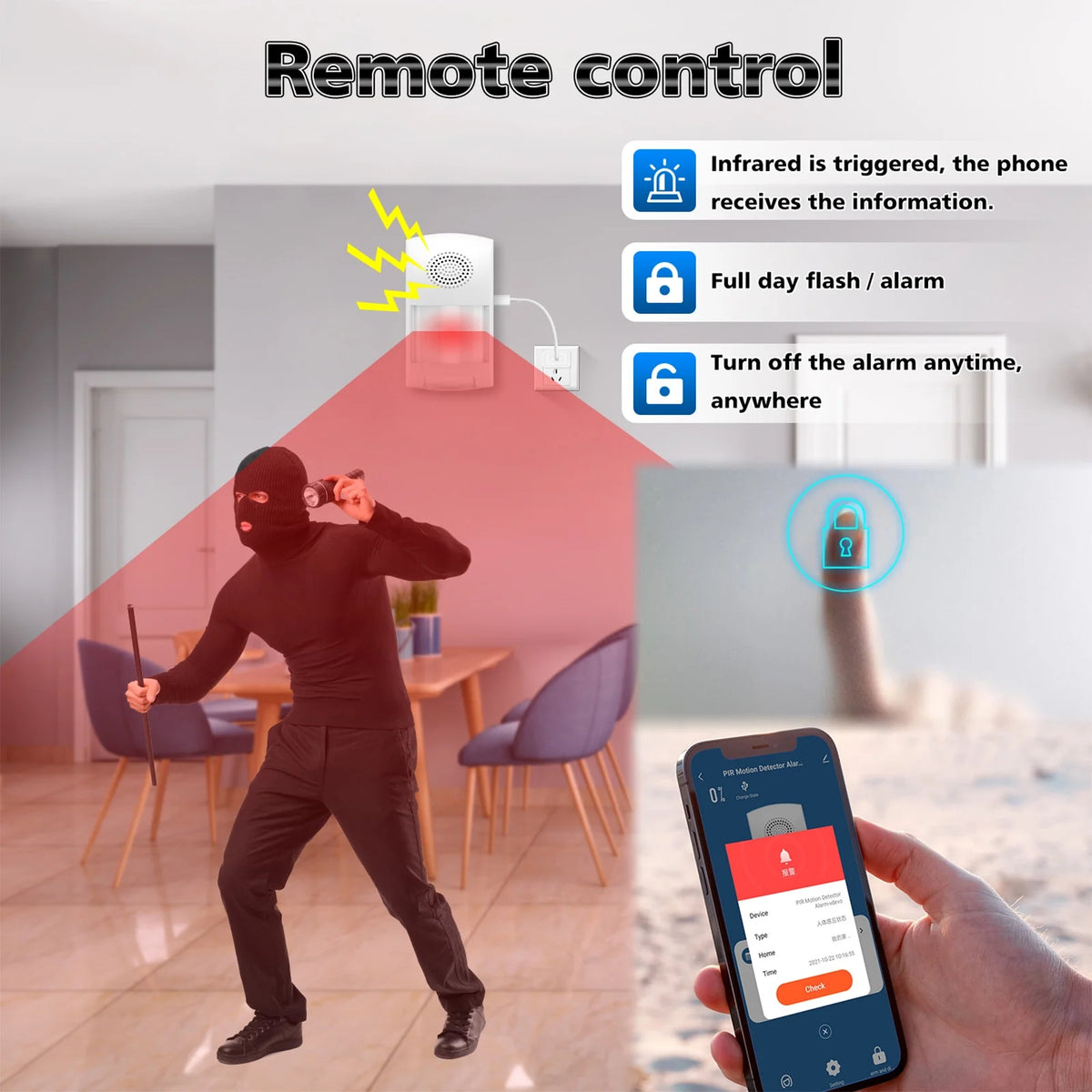 Wireless Home Security System with Auto Dialer E53935