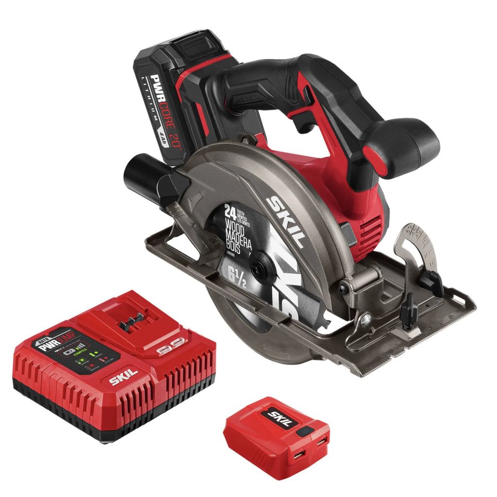 20-Volt Brushless 6.5 in Circular Saw Kit with 4.0 Ah Lithium Battery and Charger Z123910