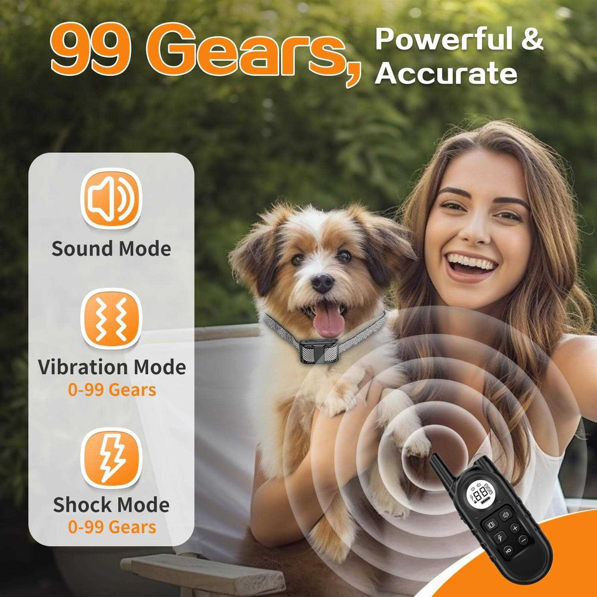 Lightest Dog Training Collar with Remote J490
