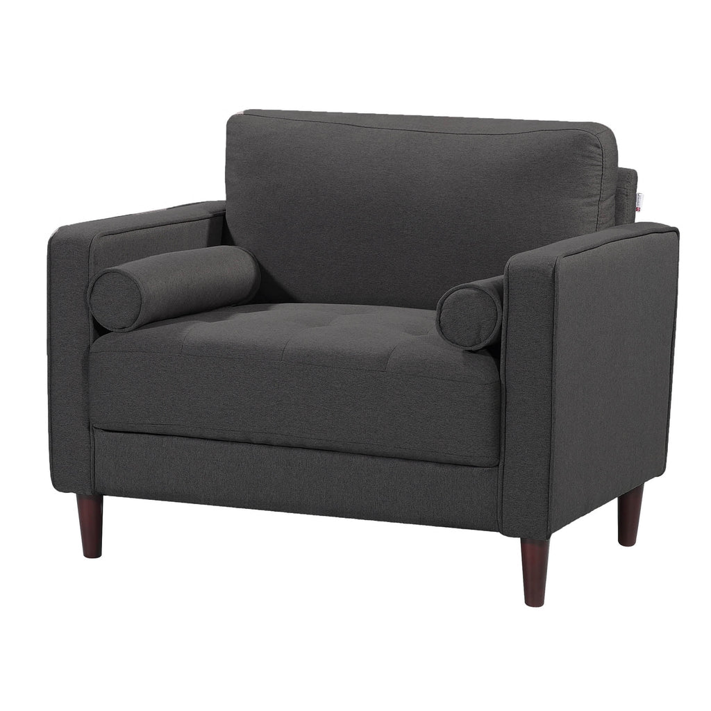 Navy Blue Fabric Lounge Chair O580763