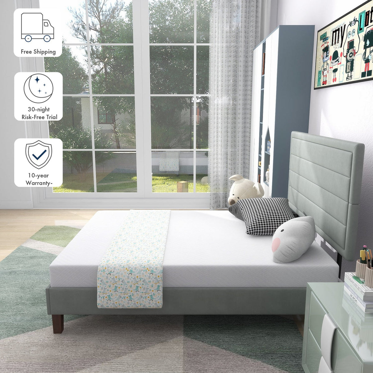 6 inch Medium Firm Memory Foam Mattress R987298