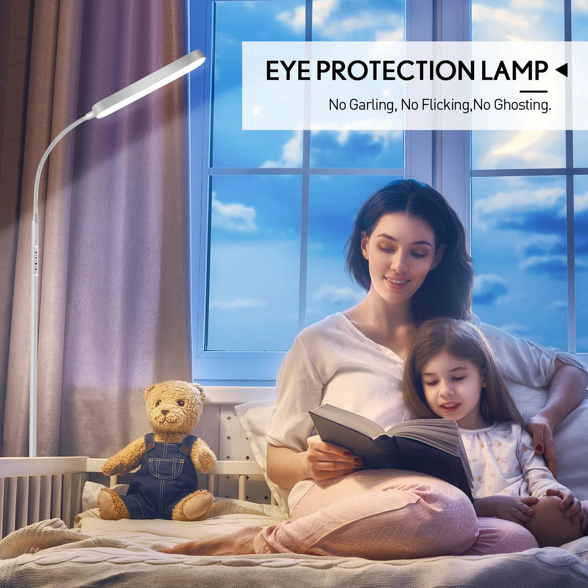 LED Floor Lamp with Remote Touch Control Adjustable Standing Light 4 Color Temperature G33394