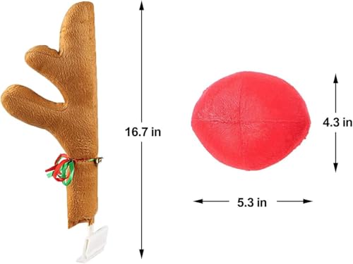Car Reindeer Antlers & Nose Christmas Costume Decoration Kit (Brown) X97070