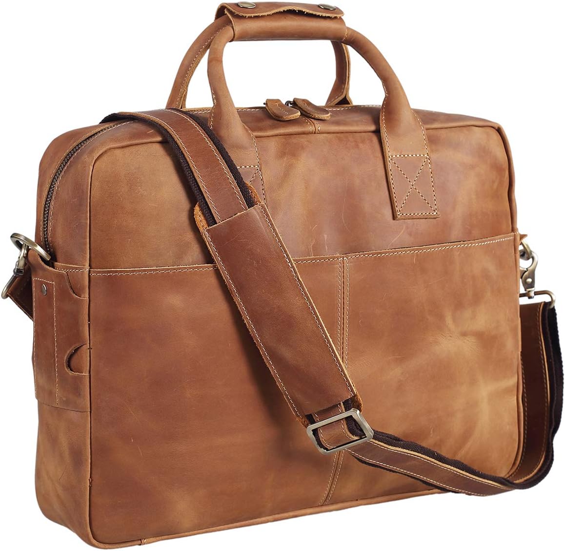 Leather 15.6 Inch Laptop Messenger Bag N3865
