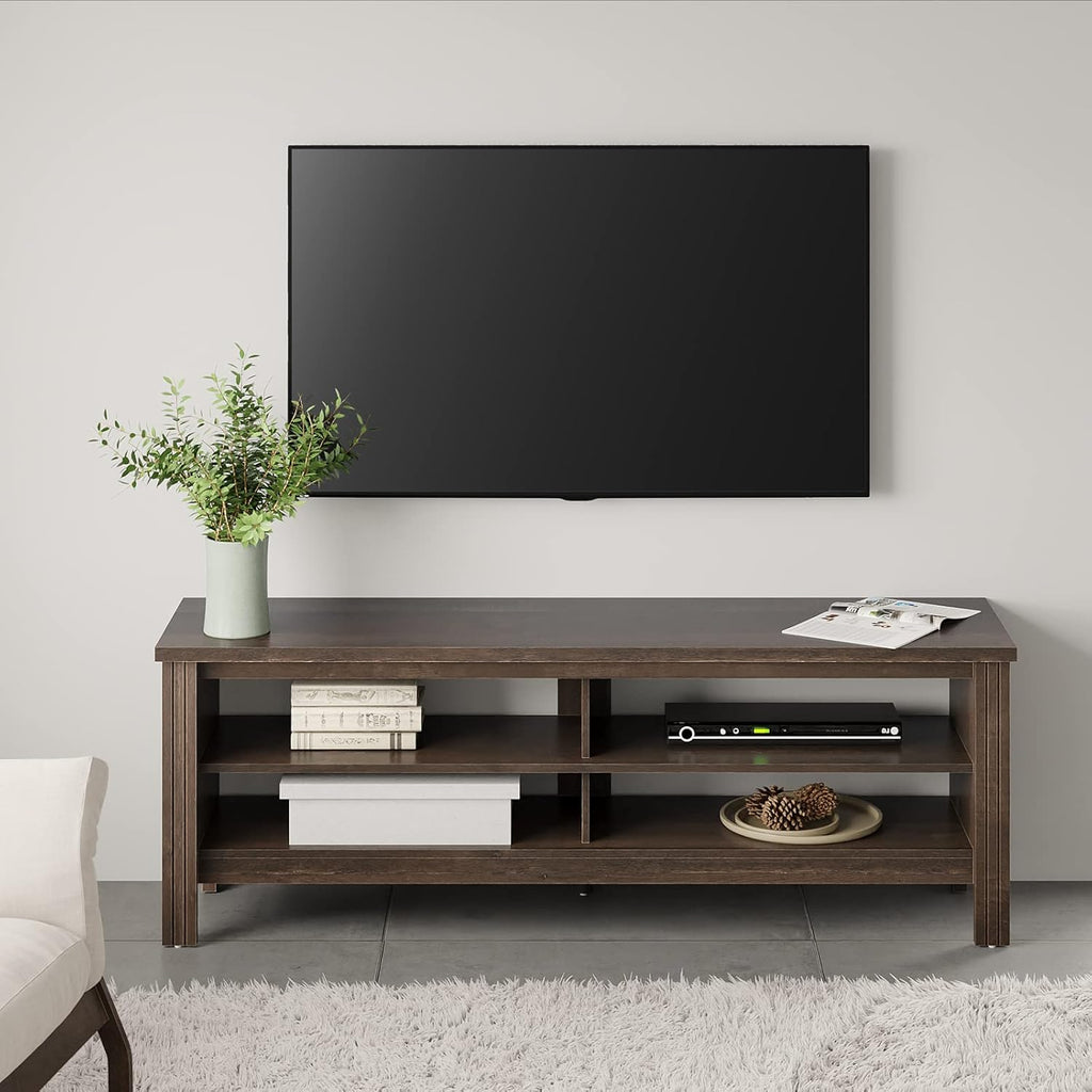Black 75 Inch Fireplace TV Stand with Storage B986