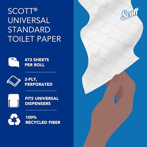 100% Recycled Fiber 2-Ply White Toilet Paper Z7563