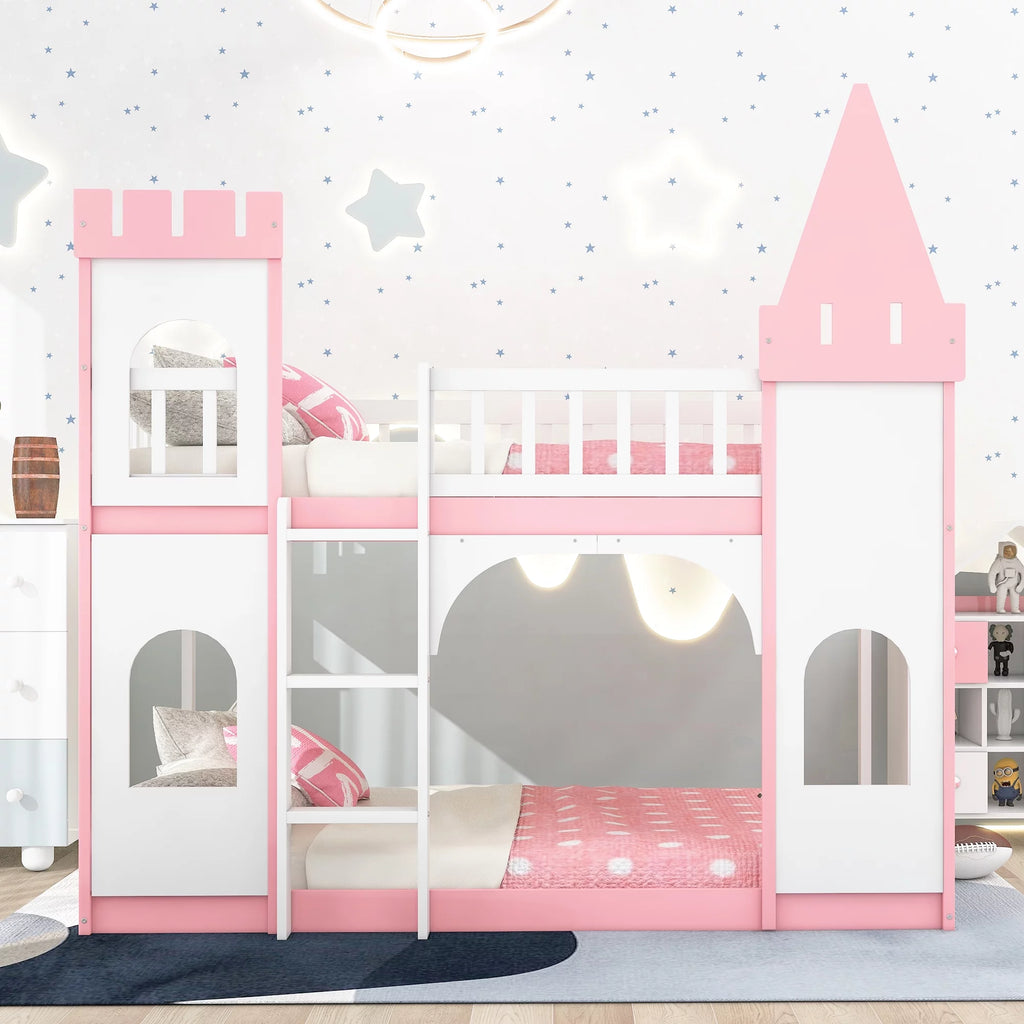 Twin Over Twin Bunk Bed With Ladder R9536