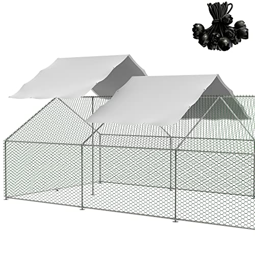 Waterproof Outdoor Metal Chicken Coop Cover 11.38’Lx6.33’W 2 Pack L474650