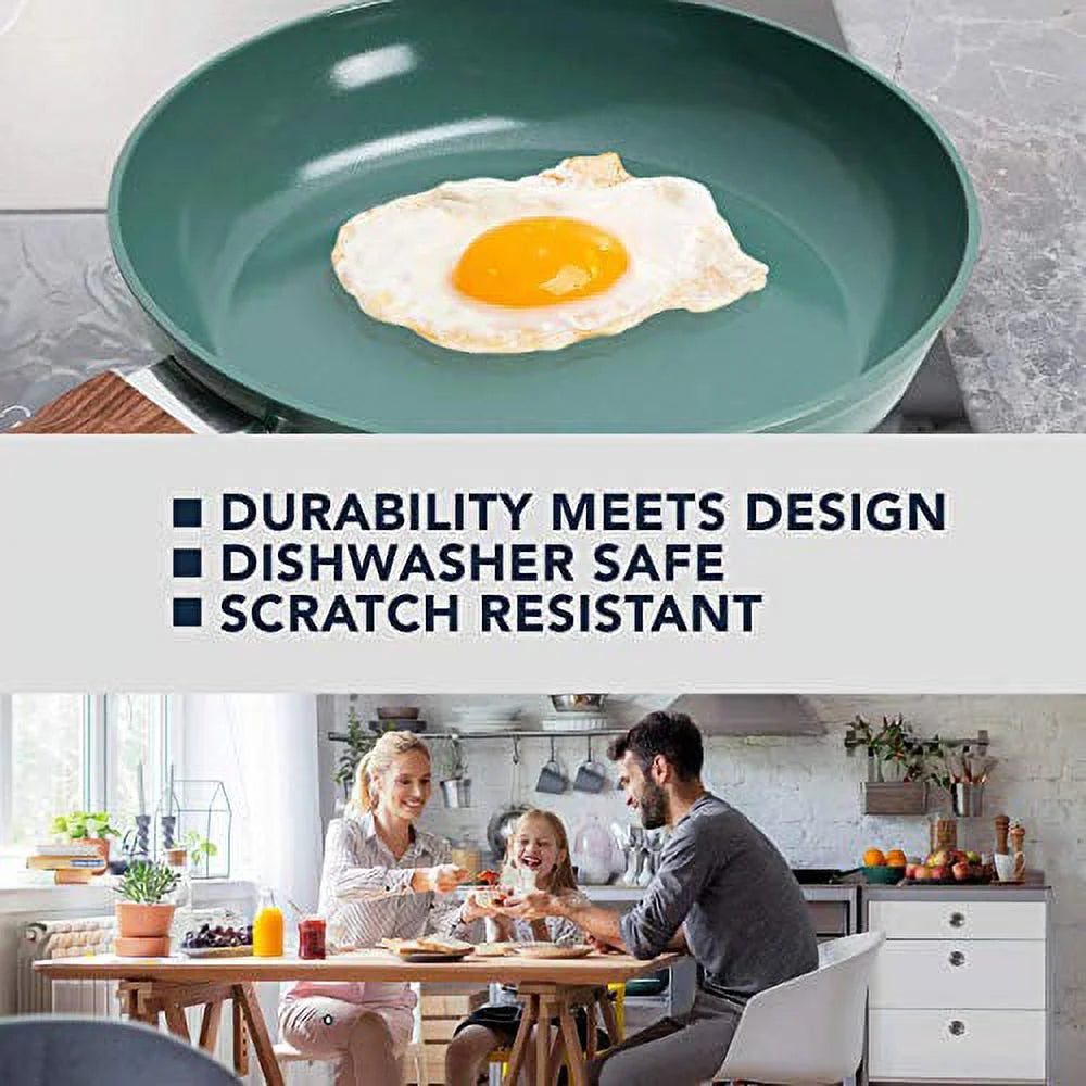 8 inch & 11 inch Aluminum Frypan with Wood Handle Y3388