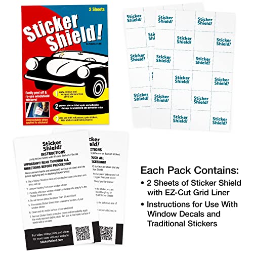 Windshield Sticker Applicator 4 inch x 6 inch Sheets Pack of 2 H304358