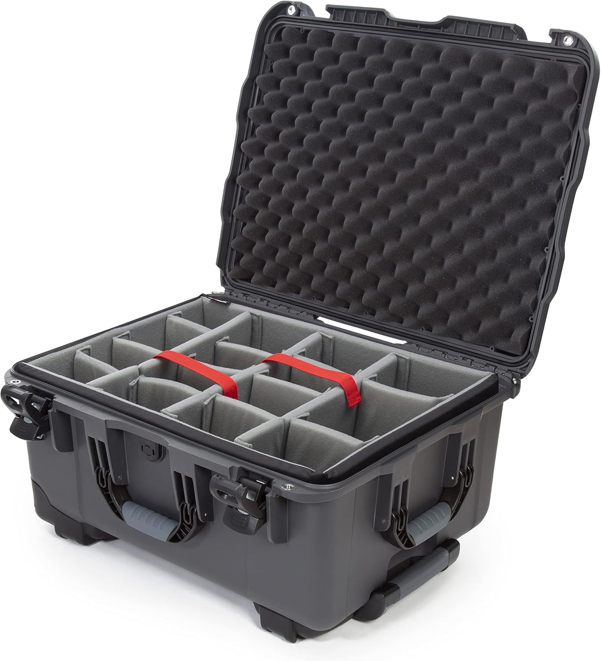 Waterproof Hard Case with Wheels and Padded Divider D96977