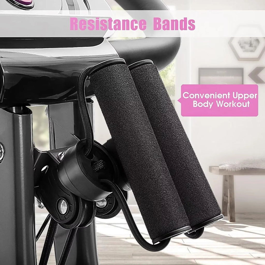 Foldable Magnetic Exercise Bike 300 lbs with Backrest R838