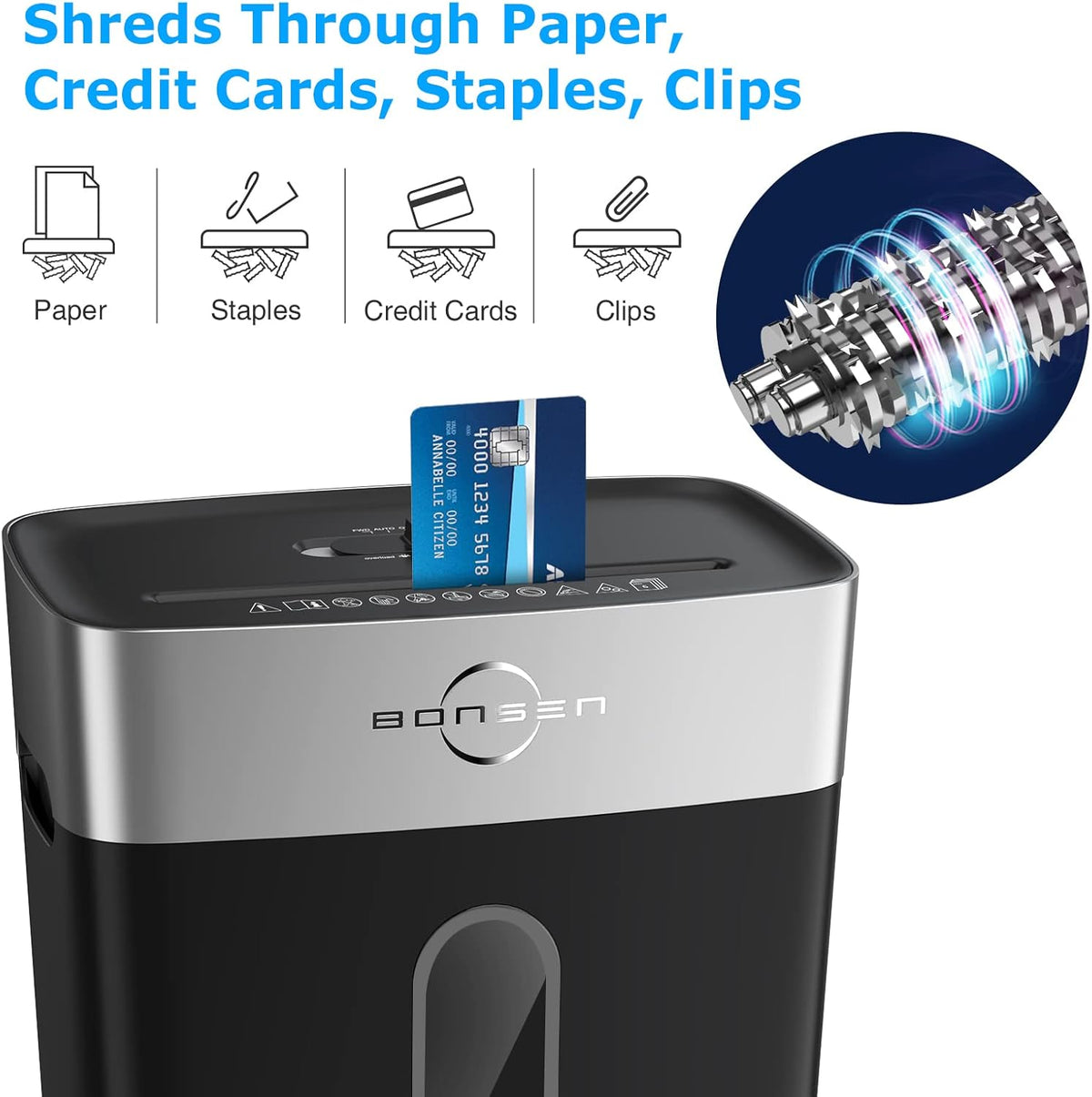 Micro-Cut Paper Shredder, 6-Sheet P-4, 4-Gallon, Black, Pack of 2 T9227
