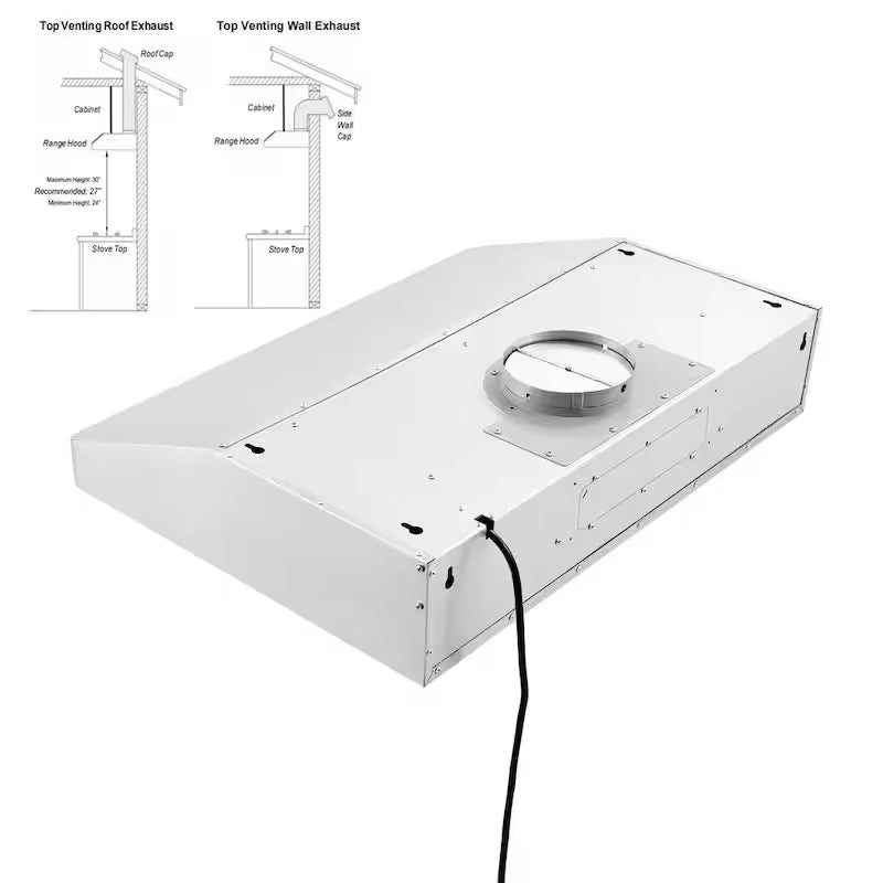 30 in. 500 CFM Ducted Under Cabinet Range Hood in Stainless Steel with Permanent Filters O460