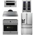 Electric Range, Range Hood, Refrigerator, Microwave and Wine Cooler J237732