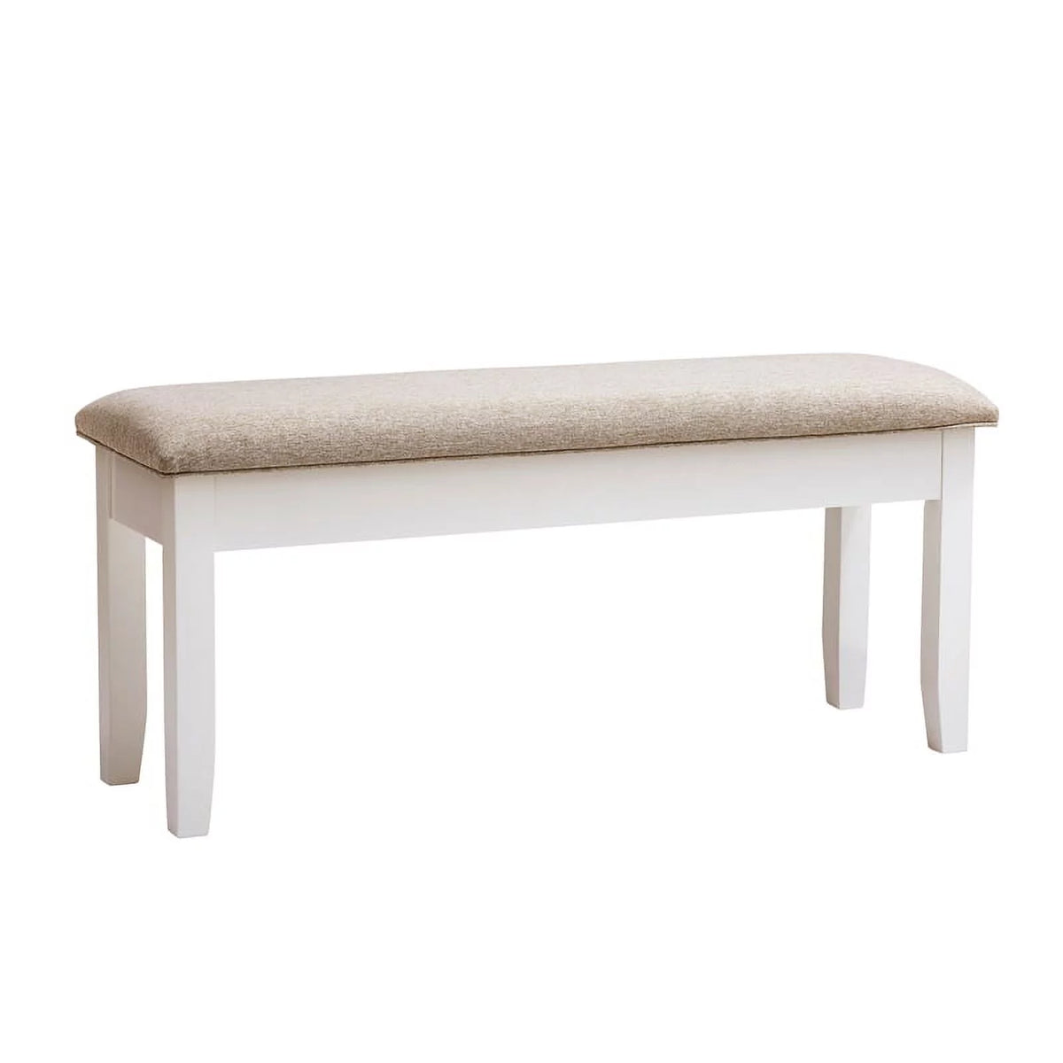 Vanilla White Wood Storage Bench P794