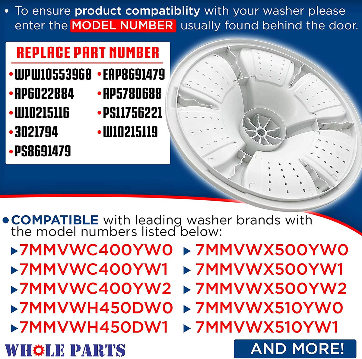 Washer Washplate Replacement A336642
