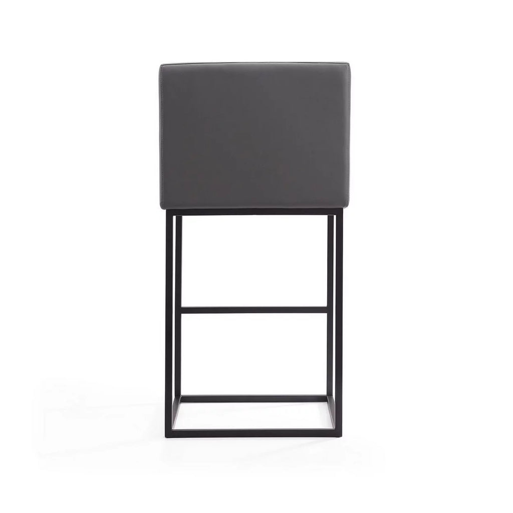 30" Faux Leather Barstool in Gray X788535