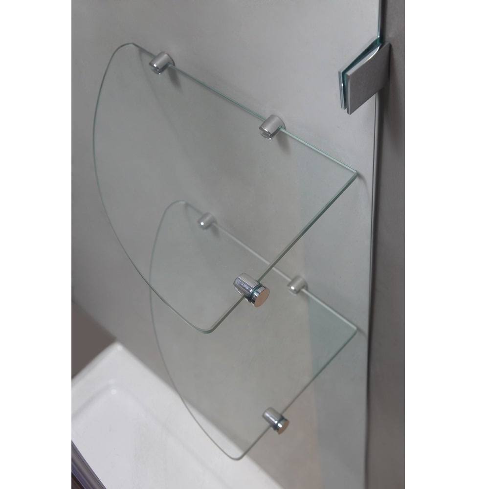 Stainless Steel Frameless Neo-Angle Shower Enclosure P42126