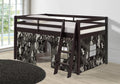 Twin Wood Junior Loft Bed with Tent O21940