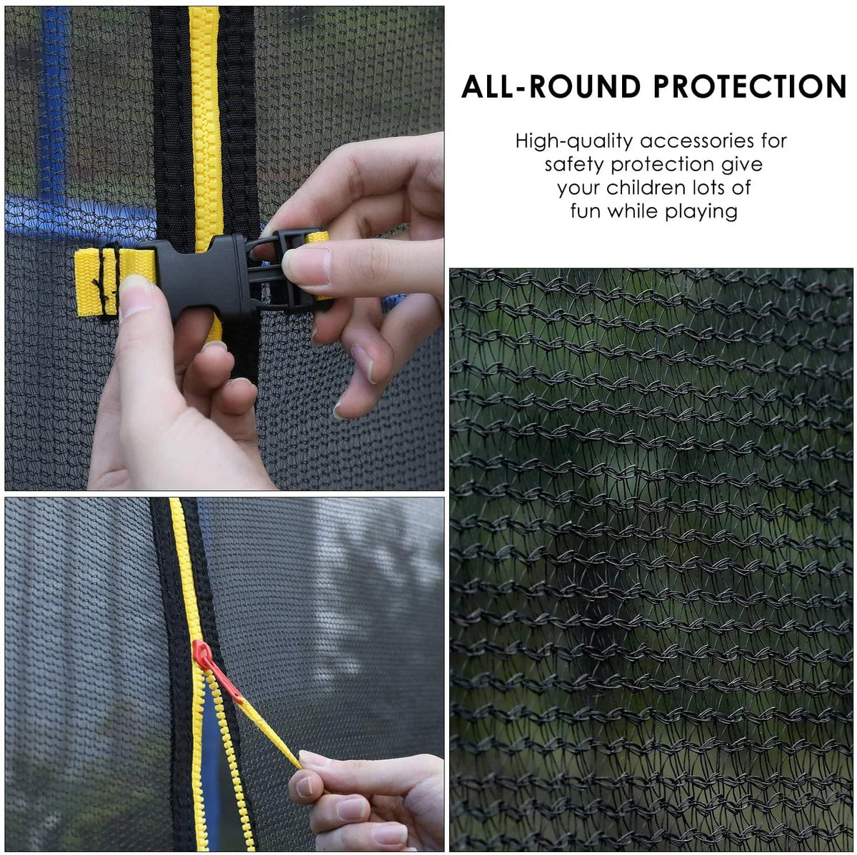 8FT Round Trampoline with Safety Enclosure Net and Ladder P19741